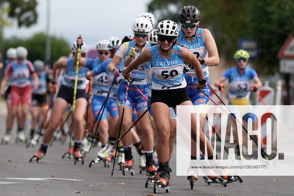 Magdalena Kobielusz of Poland competes during the Women mass start race of the FIS Rollerski World Championships 2026 in Madona, Latvia, on September 6, 2026. Madona Latvia