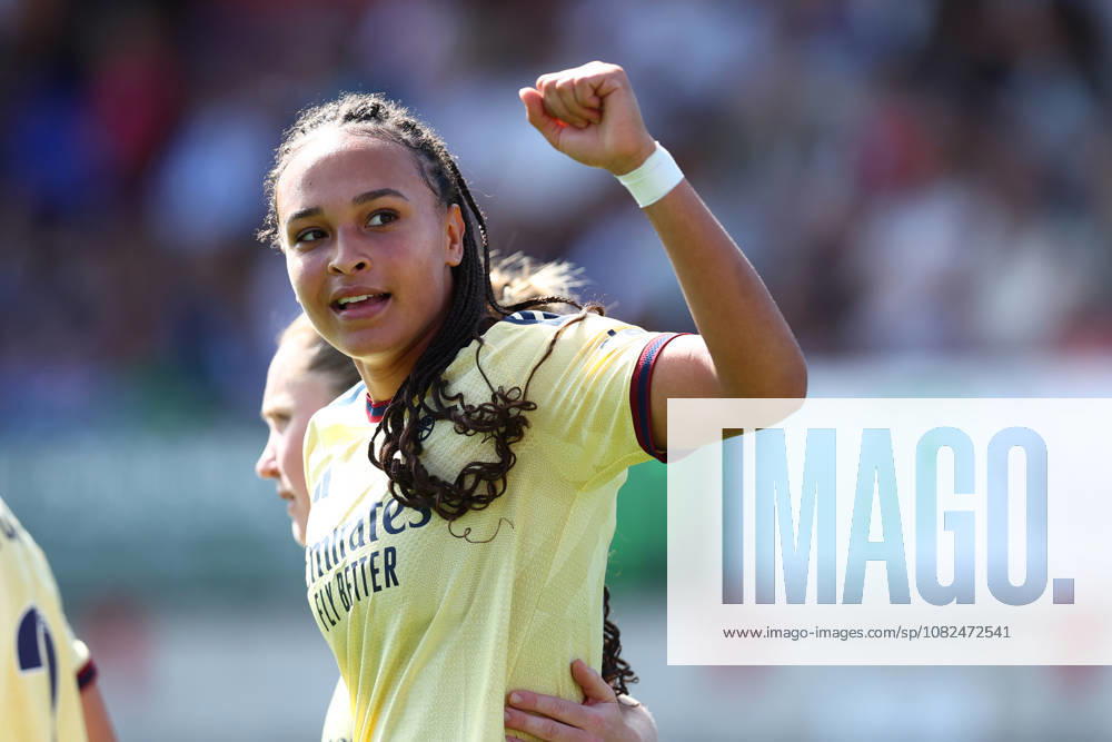 Crawley, England, 6th September 2026. Lisa Baum of Arsenal celebrates after scoring to make it 1-0 during the Brighton Women vs Arsenal Women Barclays Women s Super League match at Broadfield Stadium, Crawley. Picture credit should read: Paul Terry Sportimage . SPI_005_PT_Brighton_W_Arsenal_W SPI-4977-0005