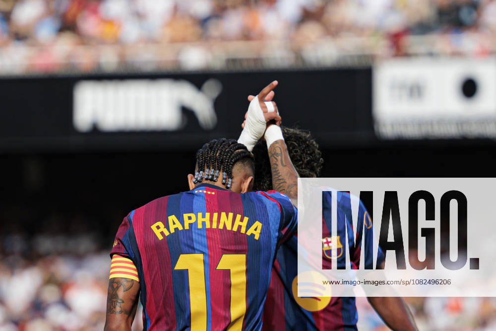 Raphinha and Lamine Yamal seen during LaLiga 2026 2027 game between teams of Valencia CF and FC Barcelona, Barca (Maciej Rogowski Ball Raw Images) Valencia Mestalla Spain