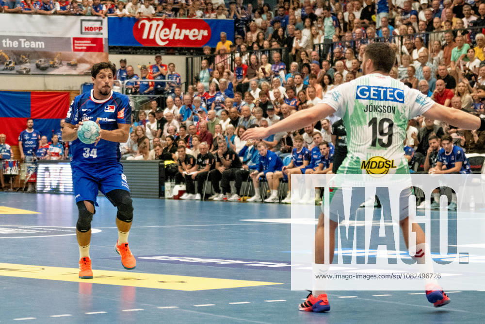 Yonatan Dayan, HBW Balingen Weilstetten, 34, playmaker, HBW Balingen Weilstetten vs. SC Magdeburg, GER, Opel 1 Handball Bundesliga, Championship, Matchday 3, 2026–2027 season, September 6, 2026, Eibner Press Photo: Andreas Ulmer, HBW Balingen Weilstetten vs. SC Magdeburg, GER, Opel 1 Handball Bundesliga, Championship, Matchday 3, 2026–2027 Season, September 6, 2026, Balingen
