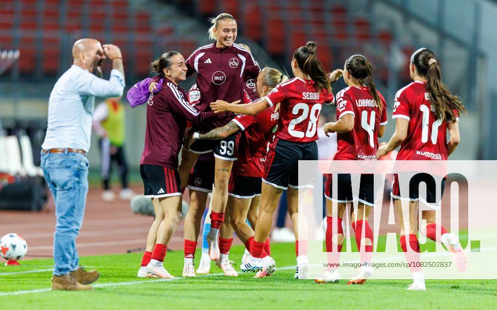 Soccer Season 2026–2027 Women s Bundesliga Matchday 3 1 FC Nuremberg (FCN) vs. VfB Stuttgart Sports photo by Zink DaMa Celebration Joy Goal celebration after the 3–2 goal by Fany Proniez 3–1, 1 FC Nuremberg (FCN) and the team celebrate; goal scorer Fany Proniez 3–1, 1 FC Nuremberg (FCN)
