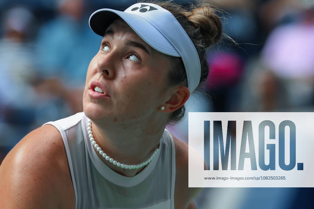 US Open tennis tournament - Day 8 Linda Noskova of Czechia during her match against Marta Kostyuk of Ukraine at the US Open Tennis Championships at the USTA Billie Jean King National Tennis Center in Flushing Meadows, New York, USA, 06 September 2026. The 2026 US Open tournament runs from 23 August through 13 September. FLUSHING MEADOWS NEW YORK United States