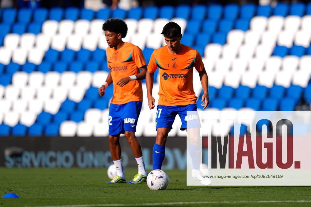 Ramon Terrats of Getafe CF warms up during the Spanish League, LaLiga EA Sports, football match played between Getafe CF and RC Celta de Vigo at Coliseum de Getafe stadium on September 07, 2026, in Getafe, Spain. Getafe Spain - ZUMAa181 20260907_zaa_a181_120