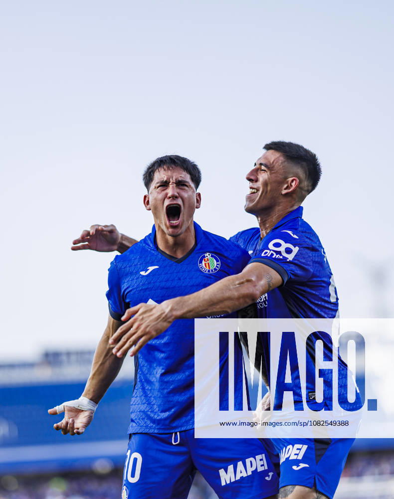 Getafe CF vs Real Club Celta de Vigo - LaLiga EA Sports - 07 09 2026 Martin Satriano of Getafe CF celebrates his goal during the LaLiga EA Sports match between Getafe CF and Real Club Celta de Vigo at Coliseum Stadium on September 07, 2026 in Getafe, Spain. Getafe Spain