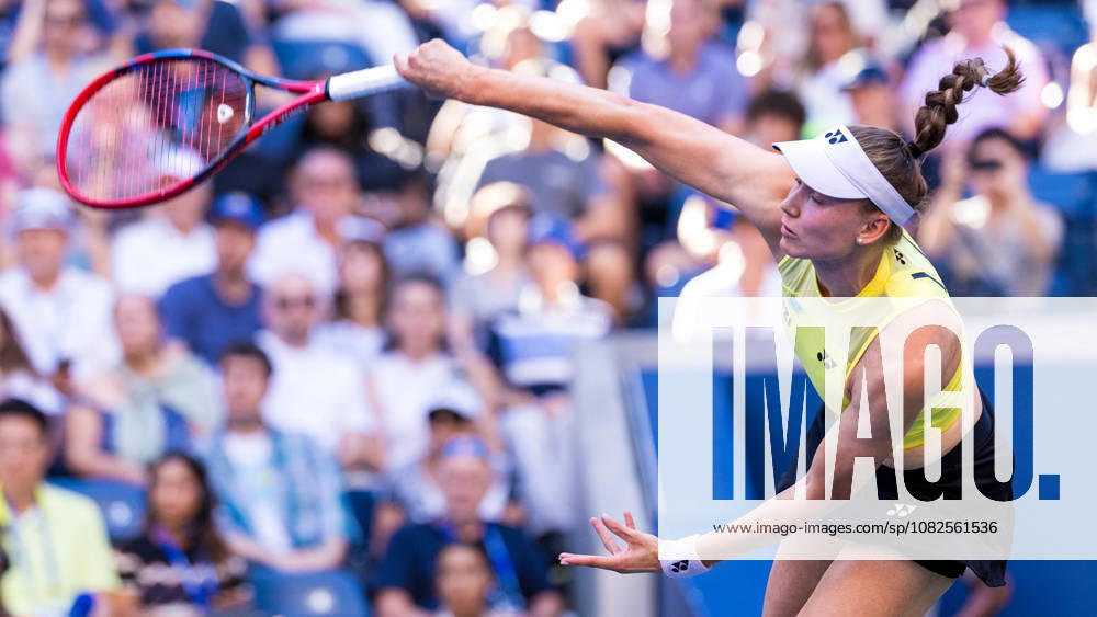 Elena Rybakina (KAZ) in action against Naomi Osaka (JPN) during their Round 4 match at the US Open on September 7, 2026, held at the USTA Billie Jean King National Tennis Center in New York City. CSM New York City USA - ZUMAc04_ 20260907_zma_c04_058