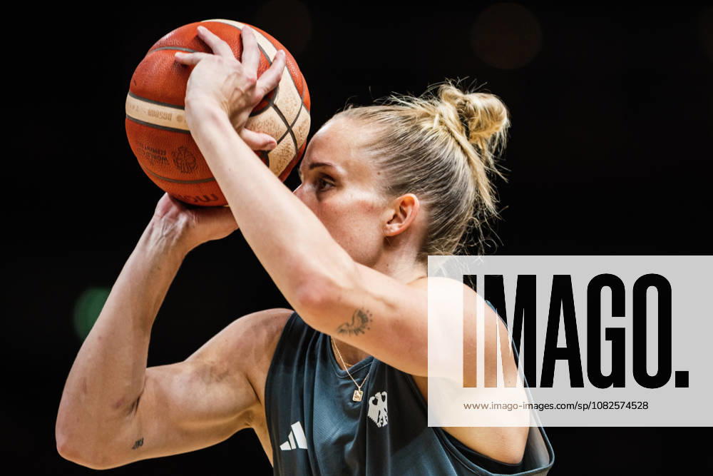 FIBA Women’s Basketball World Cup 2026 Germany Training Session, September 8, 2026 Leonie Fiebich Germany, No. 13 with the ball in front of her face, basketball, FIBA Women’s Basketball World Cup 2026, Final Phase, Germany training on September 8, 2026, at the Uber Arena, Berlin