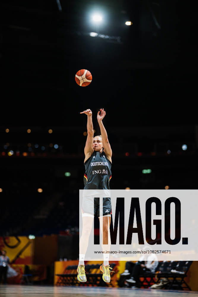 FIBA Women’s Basketball World Cup 2026 Germany Training Session, September 8, 2026 Leonie Fiebich (Germany), No. 13 shooting a basketball, FIBA Women’s Basketball World Cup 2026, Final Phase, Germany training on September 8, 2026, at the Uber Arena, Berlin