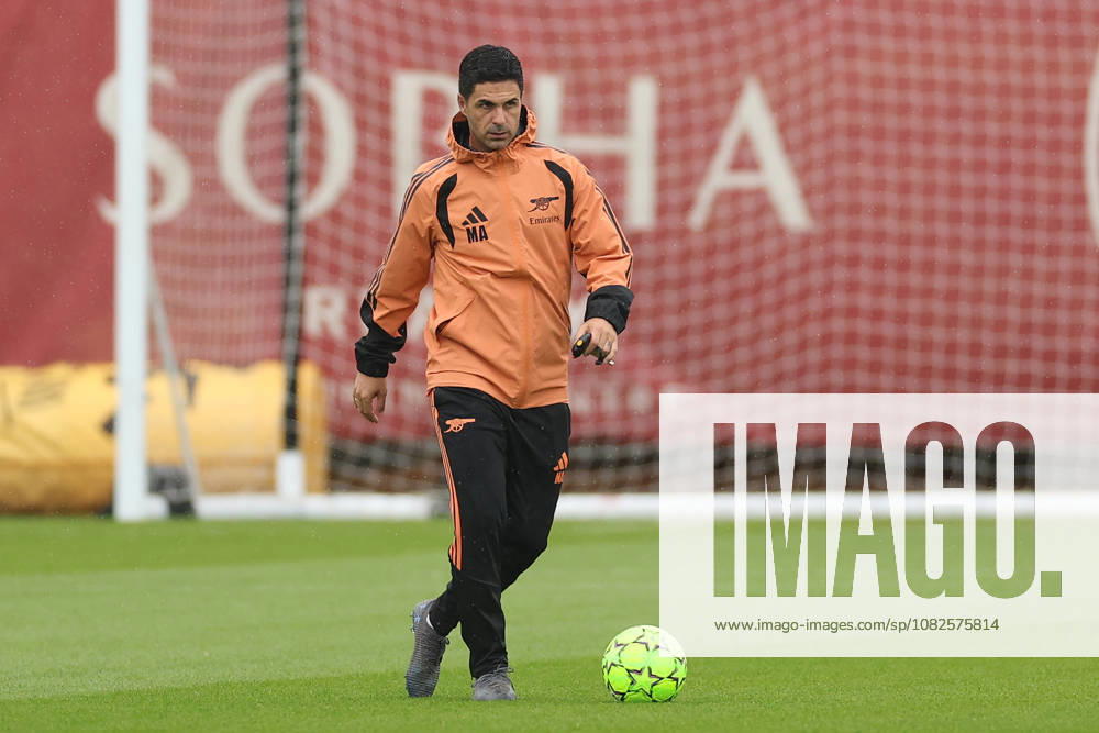Arsenal Training, Champions League Arsenal manager Mikel Arteta during the Arsenal Training session ahead of the UEFA Champions League Round 1 match v Napoli, at the Arsenal FC Training Centre, London Colney, England on 8 September 2026 Credit: Tiego Grenho Every Second Media Editorial use only. All images are copyright Every Second Media Limited. No images may be reproduced without prior permission.