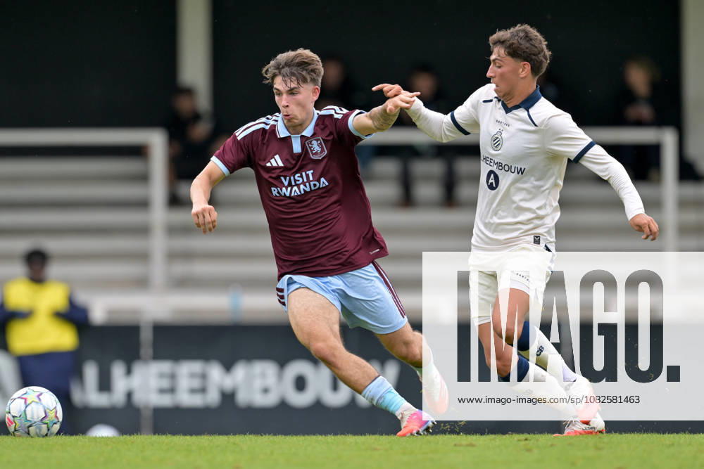 Youth League Club Brugge vs Aston Villa Jack McGrath (11) of Aston Villa fighting for the ball with Lucas Delorge (6) of Club Brugge NXT during the Uefa Youth League matchday 1 game in the League phase in season 2026 - 2027 between Club Brugge KV and Aston Villa on September 8 , 2026 in Roeselare, Belgium. (Photo by David Catry sportpix) Roeselare Schiervelde - The Nest West Flanders Belgium