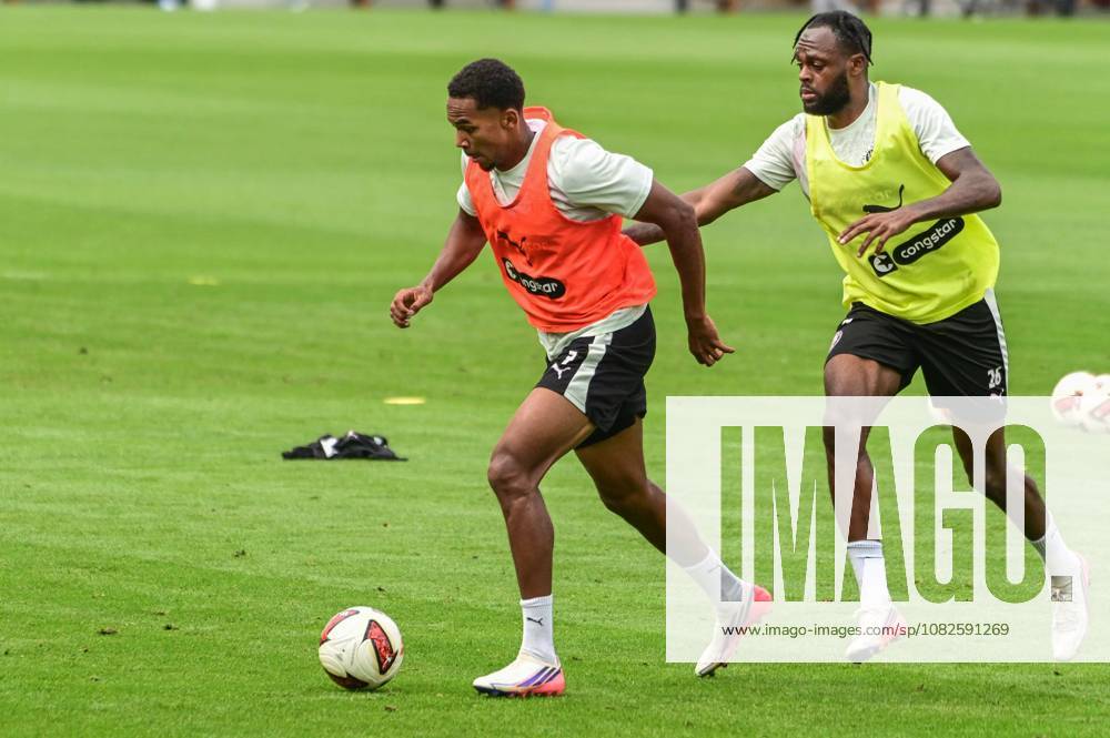 Youssoupha Niang, Ricky Jade Jones, St. Pauli, Germany, Hamburg, Training Facility on Kollaustrasse, Soccer, 2. Bundesliga, FC St. Pauli