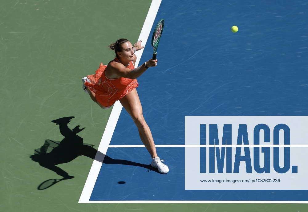US Open tennis tournament - Day 10 Aryna Sabalenka of Belarus in action against Linda Noskova of Czechia during the Women Singles Quarterfinals match of the US Open Tennis Championships in Flushing Meadows, New York, USA, 08 September 2026. FLUSHING MEADOWS NEW YORK United States