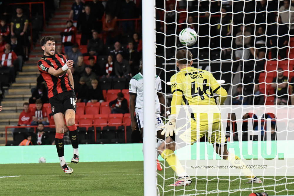 Bournemouth v Lincoln City Carabao Cup Ryan Christie of Bournemouth scores his side s first goal during the Carabao Cup Third Round match at the Vitality Stadium, Bournemouth 08 09 2026 UK Newspapers OUT