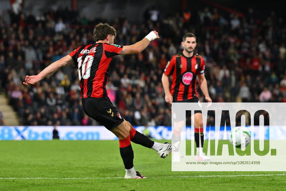 Bournemouth v Lincoln City, EFL Cup Ryan Christie (10) of AFC Bournemouth shoots at goal during the EFL Cup match between Bournemouth and Lincoln City at the Vitality Stadium, Bournemouth, UK on 8 September 2026. Bournemouth Vitality Stadium Dorset UK Editorial use only DataCo restrictions apply See www.football-dataco.com ,