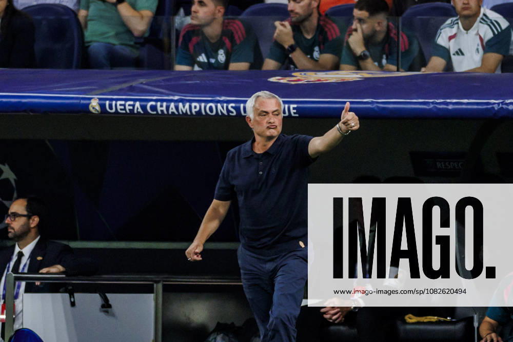Real Madrid CF vs Inter de Milan - UEFA Champions League - 08 09 2026 Jose Mourinho head coach of Real Madrid CF during the UEFA Champions League match between Real Madrid CF and Inter de Milan at Santiago Bernabeu Stadium on September 08, 2026 in Madrid, Spain. Madrid Spain
