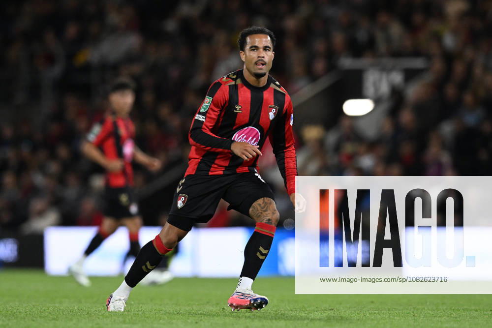 Bournemouth v Lincoln City, EFL Cup Justin Kluivert (19) of AFC Bournemouth during the EFL Cup match between Bournemouth and Lincoln City at the Vitality Stadium, Bournemouth, UK on 8 September 2026. Bournemouth Vitality Stadium Dorset UK Editorial use only DataCo restrictions apply See www.football-dataco.com ,