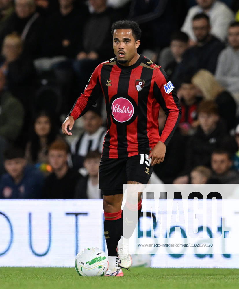 Bournemouth v Lincoln City, EFL Cup Justin Kluivert (19) of AFC Bournemouth during the EFL Cup match between Bournemouth and Lincoln City at the Vitality Stadium, Bournemouth, UK on 8 September 2026. Bournemouth Vitality Stadium Dorset UK Editorial use only DataCo restrictions apply See www.football-dataco.com ,