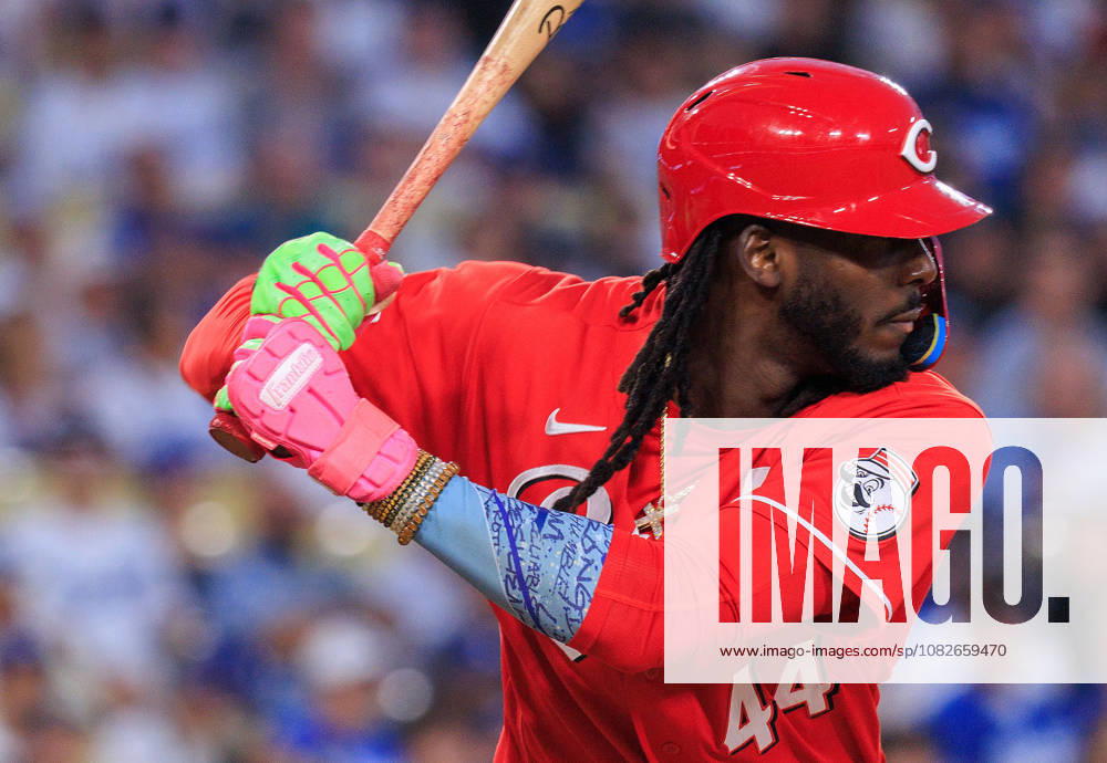 Elly De La Cruz 44 of the Cincinnati Reds at bat during a regular-season MLB, Baseball Herren, USA game against the Los Angeles Dodgers on Tuesday September 8, 2026 at Dodger Stadium in Los Angeles, California. Dodgers defeat Reds, 3-2. JAVIER ROJAS PI Los Angeles USA - ZUMAp124 20260908_zaa_p124_023