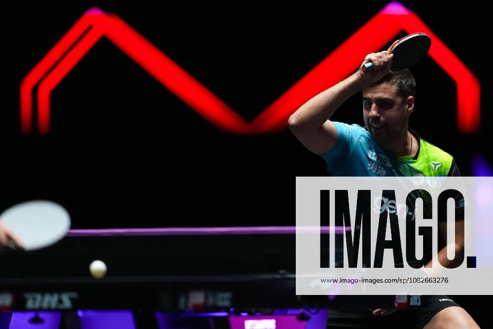 (260909) -- MACAO, Sept. 9, 2026 -- Darko Jorgic of Slovenia competes during the men s singles round of 32 match against Feng Yi-Hsin of Chinese Taipei at the 2026 World Table tennis, Tischtennis (WTT) Champions Macao in Macao, south China, Sept. 9, 2026. ) (SP)CHINA-MACAO-TABLE TENNIS-WTT-MEN S SINGLES (CN) CheongxKamxKa