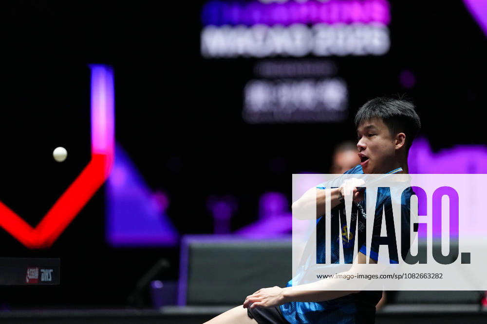 (260909) -- MACAO, Sept. 9, 2026 -- Feng Yi-Hsin of Chinese Taipei competes during the men s singles round of 32 match against Darko Jorgic of Slovenia at the 2026 World Table tennis, Tischtennis (WTT) Champions Macao in Macao, south China, Sept. 9, 2026. ) (SP)CHINA-MACAO-TABLE TENNIS-WTT-MEN S SINGLES (CN) CheongxKamxKa