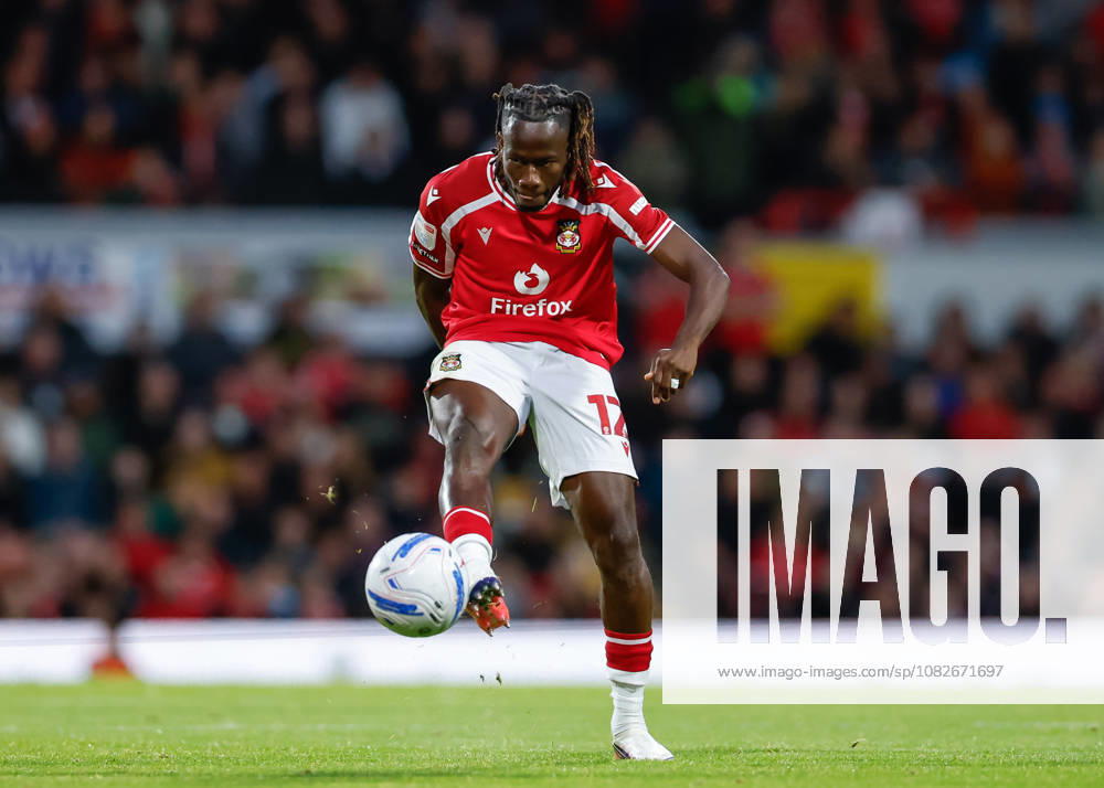 Wrexham, Wales, 8th September 2026. Issa Kabore of Wrexham passes the ball during the Wrexham vs Burnley Sky Bet Championship match at the Racecourse Ground, Wrexham. Picture credit should read: Cody Froggatt Sportimage . SPI_077_CF_WREXHAM_V_BURNLEY SPI-4981-0077
