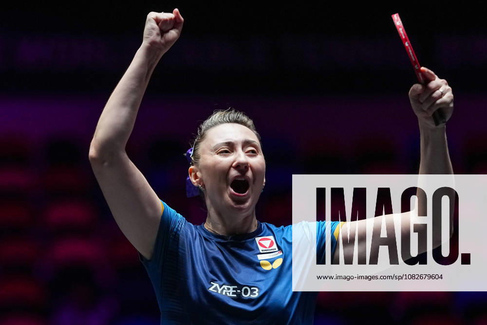 (260909) -- MACAO, Sept. 9, 2026 -- Sofia Polcanova celebrates after the women s singles round of 32 match between Sofia Polcanova of Austria and Yuan Jia Nan of France at the 2026 World Table tennis, Tischtennis (WTT) Champions Macao in Macao, south China, Sept. 9, 2026. ) (SP)CHINA-MACAO-TABLE TENNIS-WTT-WOMEN S SINGLES (CN) CheongxKamxKa