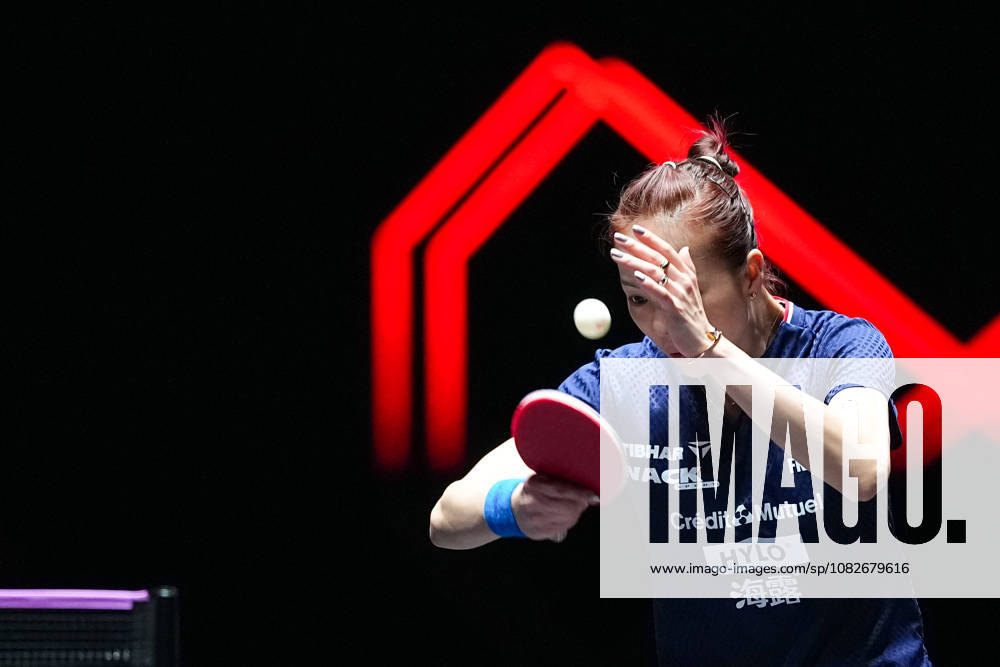 (260909) -- MACAO, Sept. 9, 2026 -- Yuan Jia Nan hits a return during the women s singles round of 32 match between Sofia Polcanova of Austria and Yuan Jia Nan of France at the 2026 World Table tennis, Tischtennis (WTT) Champions Macao in Macao, south China, Sept. 9, 2026. ) (SP)CHINA-MACAO-TABLE TENNIS-WTT-WOMEN S SINGLES (CN) CheongxKamxKa