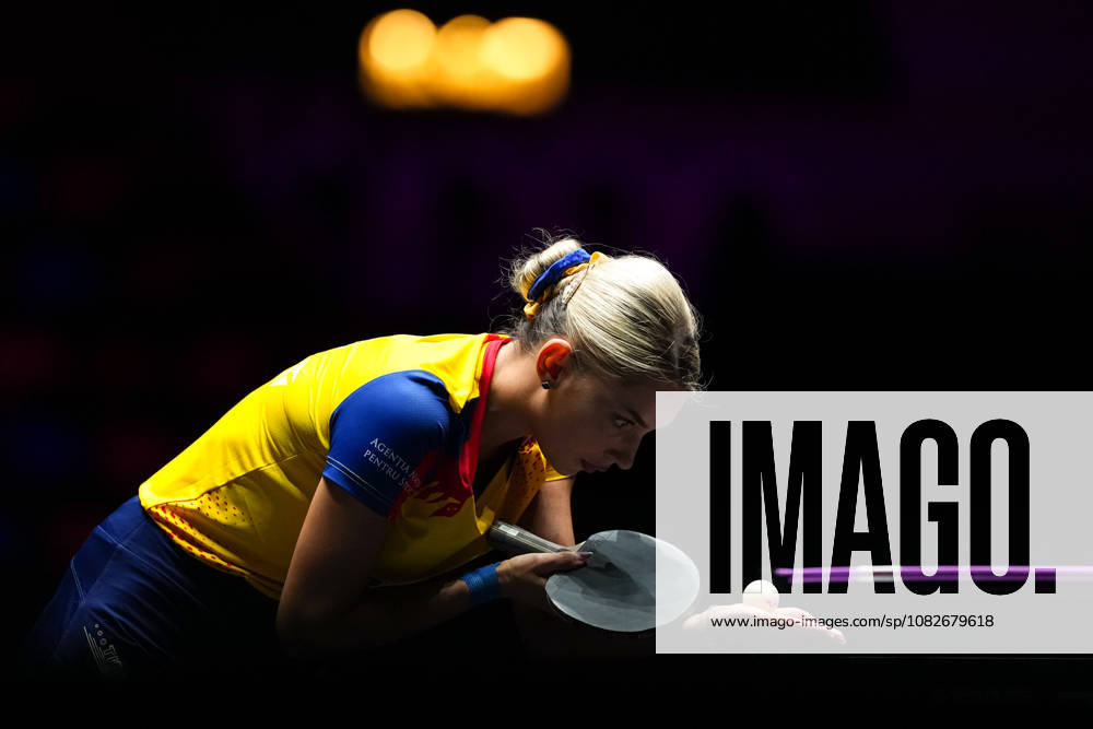 (260909) -- MACAO, Sept. 9, 2026 -- Bernadette Szocs gets ready to serve during the women s singles round of 32 match between Bernadette Szocs of Romania and Sabine Winter of Germany at the 2026 World Table tennis, Tischtennis (WTT) Champions Macao in Macao, south China, Sept. 9, 2026. ) (SP)CHINA-MACAO-TABLE TENNIS-WTT-WOMEN S SINGLES (CN) CheongxKamxKa