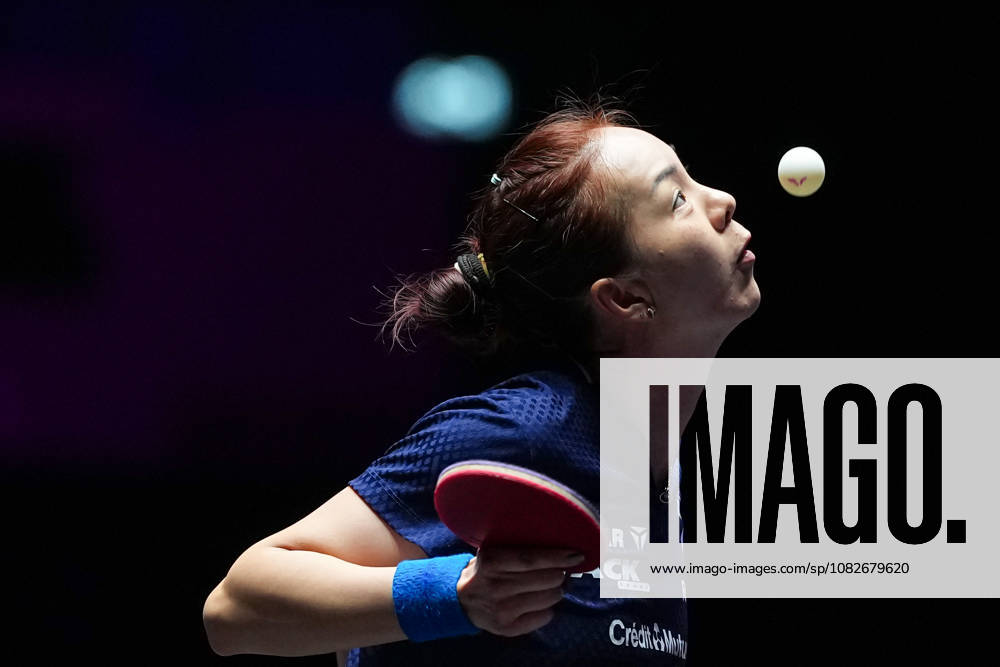 (260909) -- MACAO, Sept. 9, 2026 -- Yuan Jia Nan serves during the women s singles round of 32 match between Sofia Polcanova of Austria and Yuan Jia Nan of France at the 2026 World Table tennis, Tischtennis (WTT) Champions Macao in Macao, south China, Sept. 9, 2026. ) (SP)CHINA-MACAO-TABLE TENNIS-WTT-WOMEN S SINGLES (CN) CheongxKamxKa