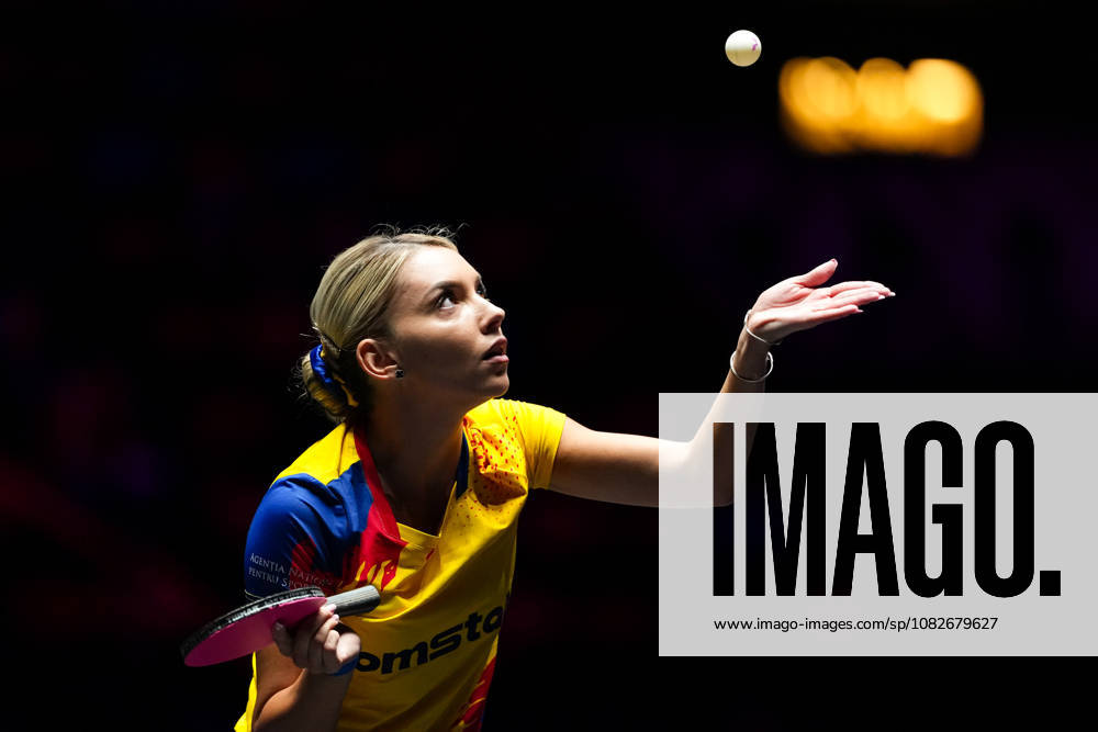 (260909) -- MACAO, Sept. 9, 2026 -- Bernadette Szocs serves during the women s singles round of 32 match between Bernadette Szocs of Romania and Sabine Winter of Germany at the 2026 World Table tennis, Tischtennis (WTT) Champions Macao in Macao, south China, Sept. 9, 2026. ) (SP)CHINA-MACAO-TABLE TENNIS-WTT-WOMEN S SINGLES (CN) CheongxKamxKa