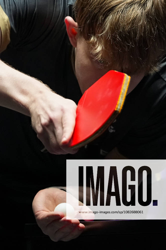 (260909) -- MACAO, Sept. 9, 2026 -- Tom Jarvis serves during the men s singles round of 32 match between Matsushima Sora of Japan and Tom Jarvis of England at the 2026 World Table tennis, Tischtennis (WTT) Champions Macao in Macao, south China, Sept. 9, 2026. ) (SP)CHINA-MACAO-TABLE TENNIS-WTT-MEN S SINGLES (CN) CheongxKamxKa