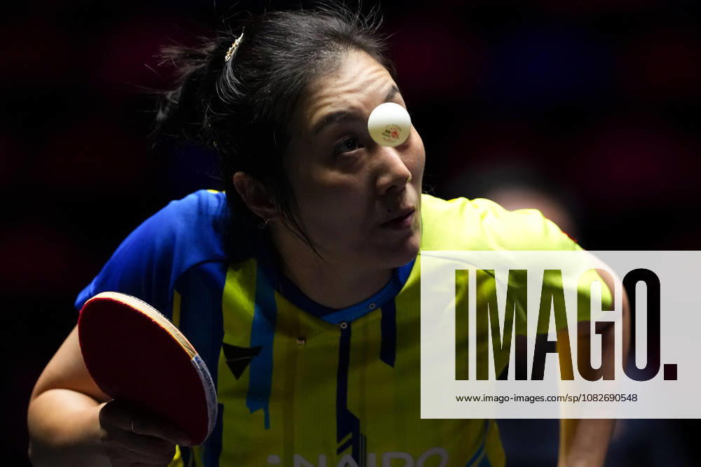 (260909) -- MACAO, Sept. 9, 2026 -- Han Ying serves during the women s singles round of 32 match between Kuai Man of China and Han Ying of Germany at the 2026 World Table tennis, Tischtennis (WTT) Champions Macao in Macao, south China, Sept. 9, 2026. ) (SP)CHINA-MACAO-TABLE TENNIS-WTT-WOMEN S SINGLES (CN) CheongxKamxKa
