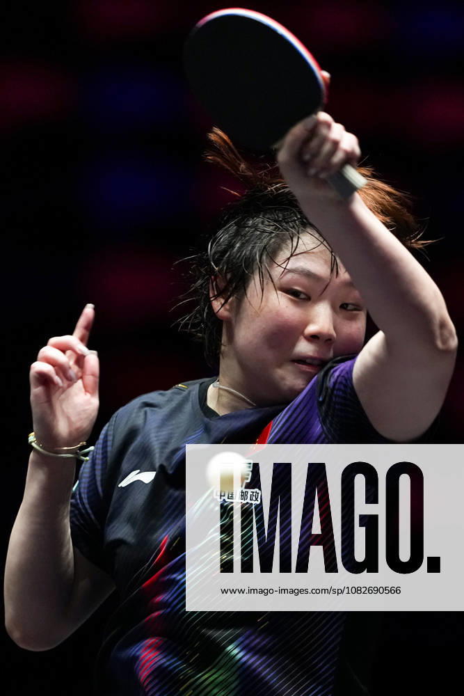 (260909) -- MACAO, Sept. 9, 2026 -- Kuai Man hits a return during the women s singles round of 32 match between Kuai Man of China and Han Ying of Germany at the 2026 World Table tennis, Tischtennis (WTT) Champions Macao in Macao, south China, Sept. 9, 2026. ) (SP)CHINA-MACAO-TABLE TENNIS-WTT-WOMEN S SINGLES (CN) CheongxKamxKa