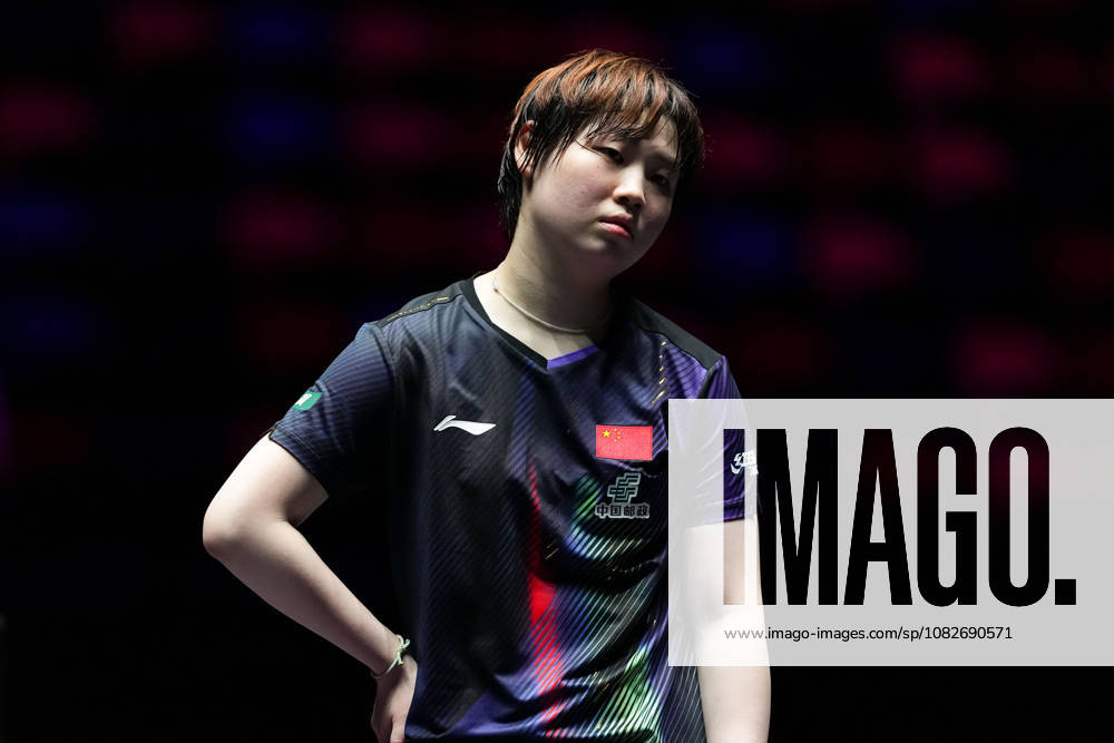 (260909) -- MACAO, Sept. 9, 2026 -- Kuai Man reacts during the women s singles round of 32 match between Kuai Man of China and Han Ying of Germany at the 2026 World Table tennis, Tischtennis (WTT) Champions Macao in Macao, south China, Sept. 9, 2026. ) (SP)CHINA-MACAO-TABLE TENNIS-WTT-WOMEN S SINGLES (CN) CheongxKamxKa