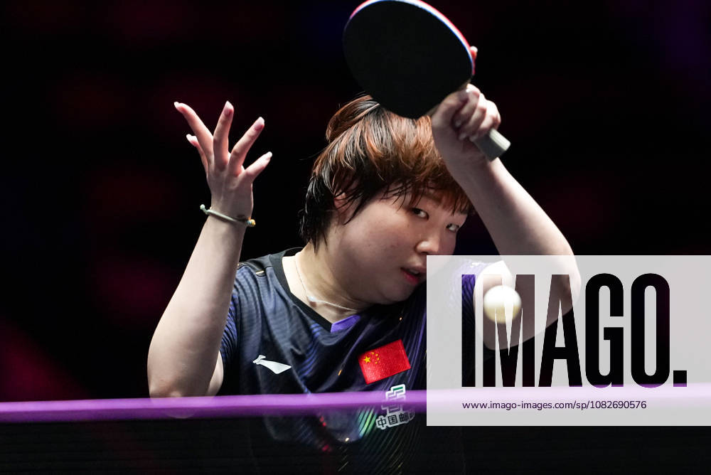 (260909) -- MACAO, Sept. 9, 2026 -- Kuai Man hits a return during the women s singles round of 32 match between Kuai Man of China and Han Ying of Germany at the 2026 World Table tennis, Tischtennis (WTT) Champions Macao in Macao, south China, Sept. 9, 2026. ) (SP)CHINA-MACAO-TABLE TENNIS-WTT-WOMEN S SINGLES (CN) CheongxKamxKa