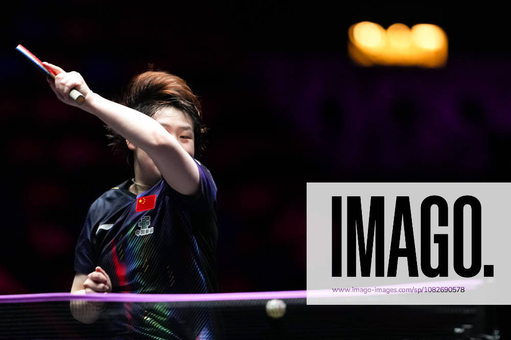 (260909) -- MACAO, Sept. 9, 2026 -- Kuai Man hits a return during the women s singles round of 32 match between Kuai Man of China and Han Ying of Germany at the 2026 World Table tennis, Tischtennis (WTT) Champions Macao in Macao, south China, Sept. 9, 2026. ) (SP)CHINA-MACAO-TABLE TENNIS-WTT-WOMEN S SINGLES (CN) CheongxKamxKa