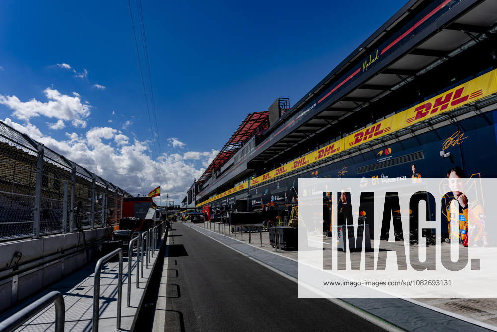 MADRID The very long pit lane during the Formula 1 Spanish Grand Prix at the Madrid Circuit on September 9, 2026, in Madrid, Spain. Photo by DeFodi Images