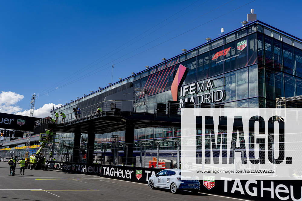 MADRID The podium is still being set up during the Formula 1 Spanish Grand Prix at the Madrid Circuit on September 9, 2026, in Madrid, Spain. Photo by DeFodi Images