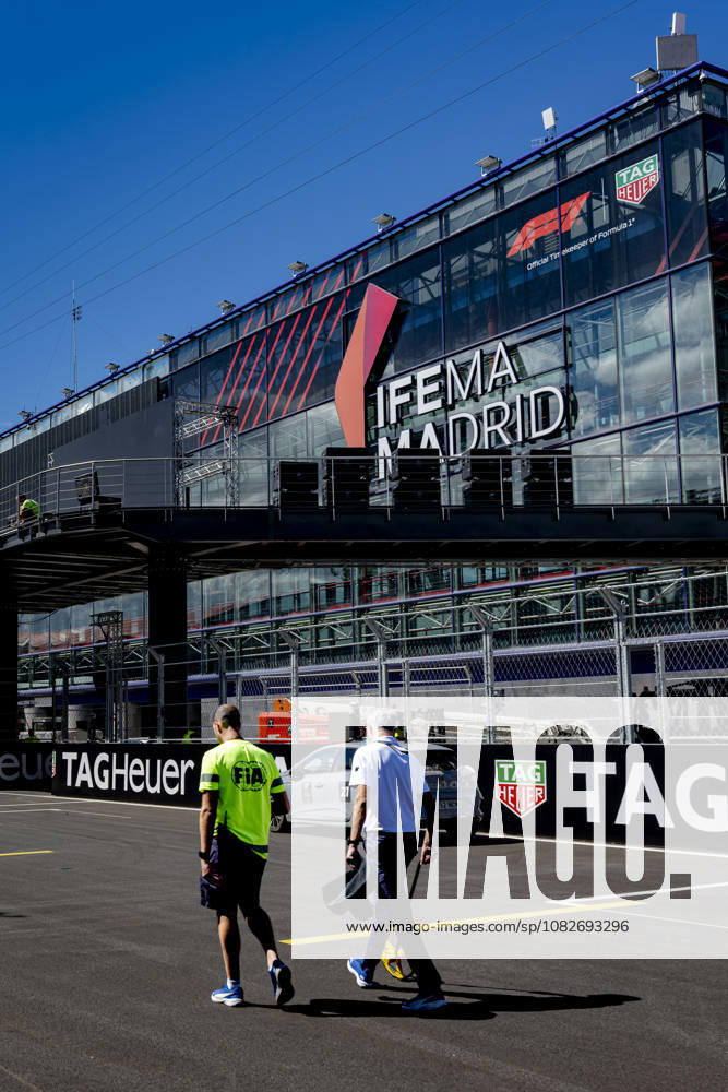 MADRID The podium is still being set up during the Formula 1 Spanish Grand Prix at the Madrid Circuit on September 9, 2026, in Madrid, Spain. Photo by DeFodi Images