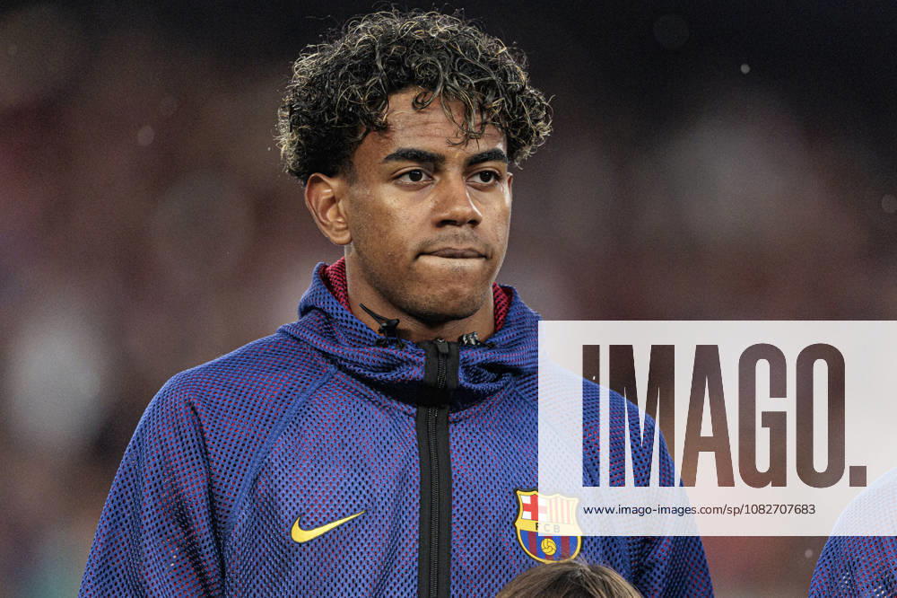 Lamine Yamal seen during UEFA Champions League 2026 2027 league phase game between teams of FC Barcelona, Barca and Feyenoord Rotterdam (Maciej Rogowski Ball Raw Images) Barcelona Camp Nou Spain