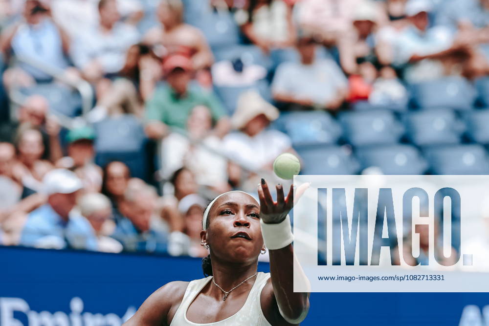 US Open tennis tournament - Day 11 Coco Gauff of USA in action against Mirra Andreeva of Russia during the Women s Singles Quarter Finals match of the US Open Tennis Championships in Flushing Meadows, New York, USA, 09 September 2026. FLUSHING MEADOWS NEW YORK United States