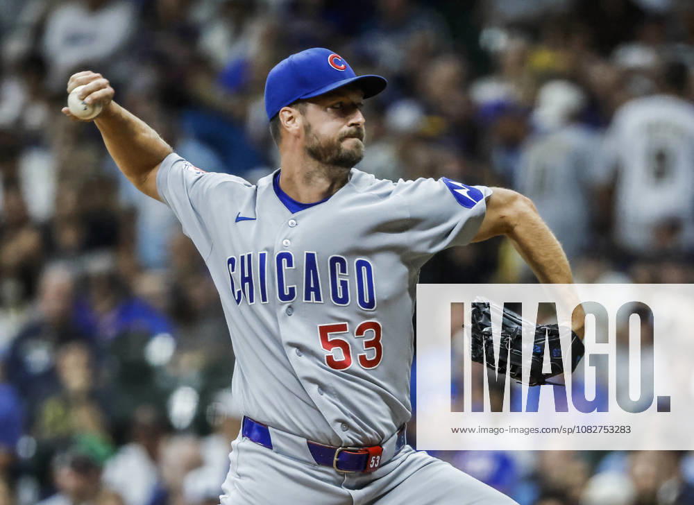 Chicago Cubs relief pitcher Colin Rea throws in the eighth inning of the MLB, Baseball Herren, USA game between the Chicago Cubs and the Milwaukee Brewers at American Family Field in Milwaukee, Wisconsin on Wednesday, September 9, 2026. The Brewers defeated the Cubs 8-6 to sweep the three game series. MIL20260909834 TANNENxMAURY