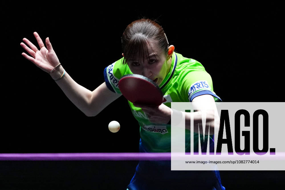 (260910) -- MACAO, Sept. 10, 2026 -- Hayata Hina competes during the women s singles round of 32 match between Hayata Hina of Japan and Margaryta Pesotska of Ukraine at the 2026 World Table tennis, Tischtennis (WTT) Champions Macao in Macao, south China, Sept. 10, 2026. ) (SP)CHINA-MACAO-TABLE TENNIS-WTT-WOMEN S SINGLES (CN) CheongxKamxKa