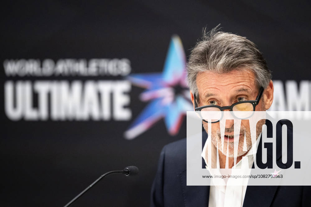 Sebastian Coe, president of World Athletics, at a press conference during a media day for the 2026 World Athletics Ultimate Championship on September 10, 2026 in Budapest. Photo by Joel Marklund, BILDBYRAN. Code: JM JM0849 bbeng track and field athletics friidrett 2026 World Athletics Ultimate Championship Budapest 26 press conference
