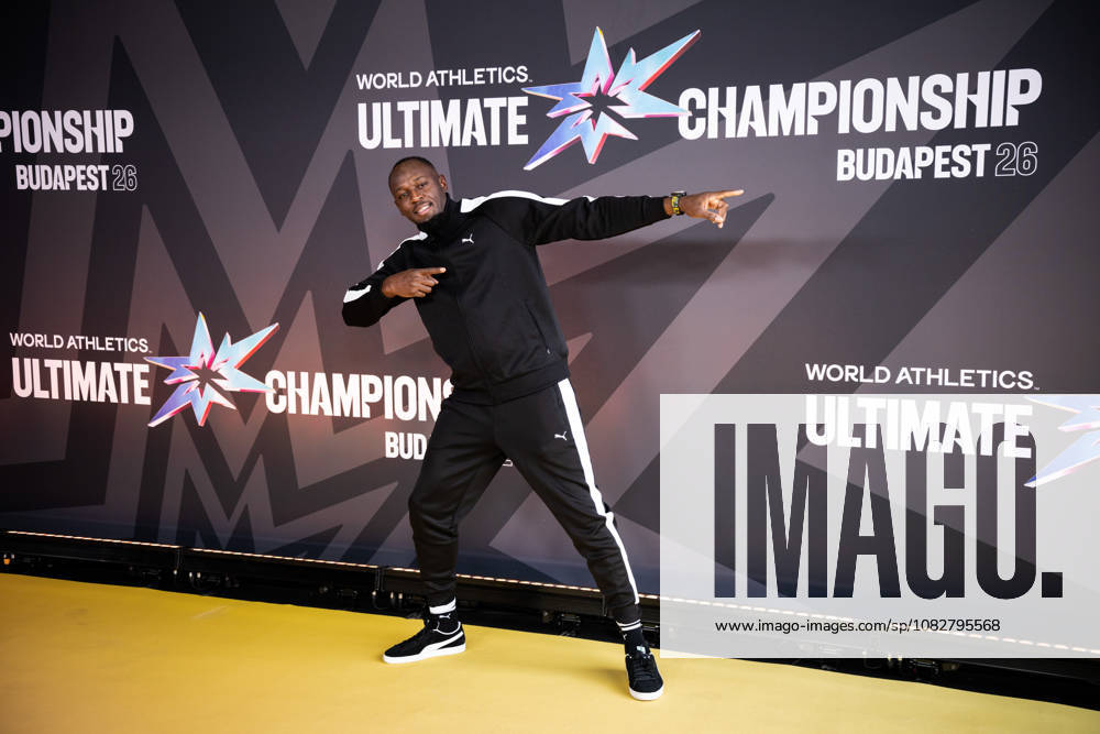 Usain Bolt arrives on the red carpet during a media day for the 2026 World Athletics Ultimate Championship on September 10, 2026 in Budapest. Photo by Joel Marklund. BILDBYRAN code JM JM0849 bbeng track and field athletics friidrett 2026 World Athletics Ultimate Championship Budapest 26