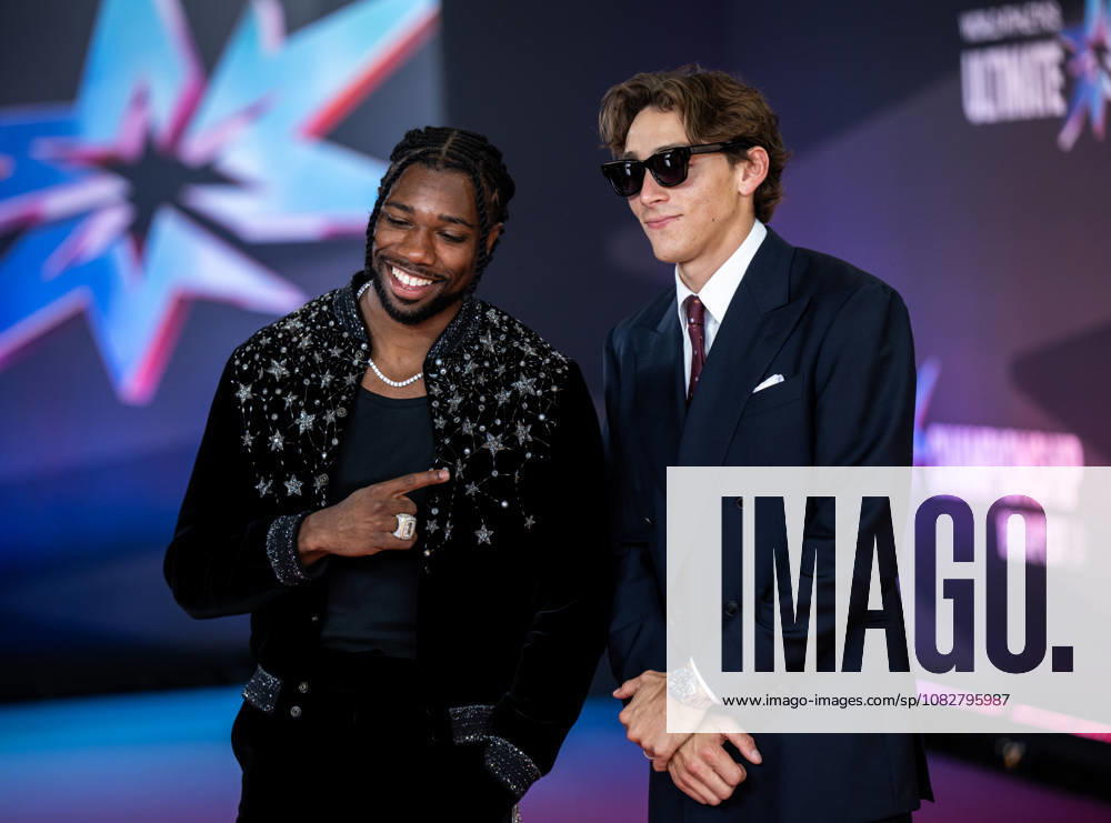 Noah Lyles and Armand Duplantis arrive on the red carpet during a media day for the 2026 World Athletics Ultimate Championship on September 10, 2026 in Budapest. Photo by Joel Marklund, BILDBYRAN. Code: JM JM0849 bbeng track and field athletics friidrett 2026 World Athletics Ultimate Championship Budapest 26