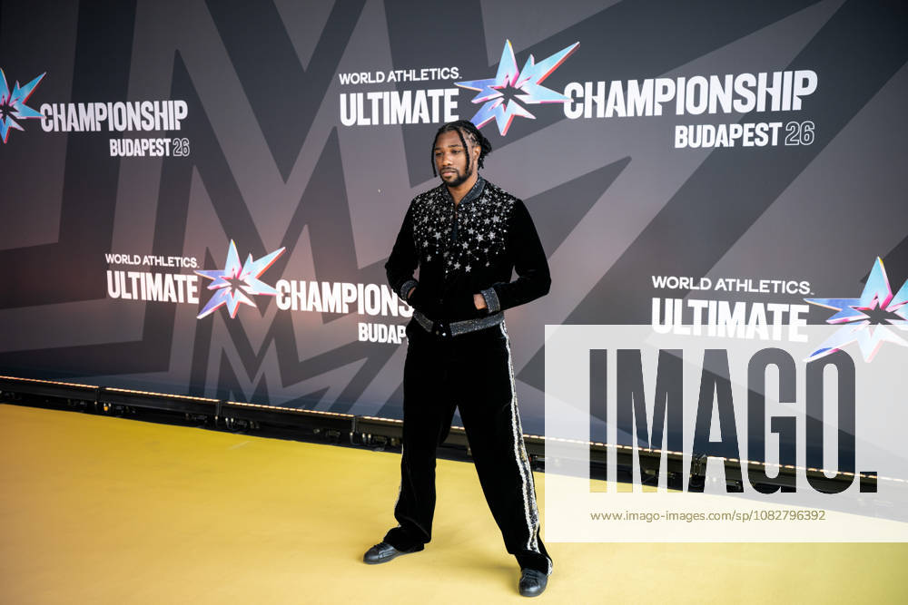 Noah Lyles arrives on the red carpet during Media Day for the 2026 World Athletics Ultimate Championship on September 10, 2026 in Budapest. Photo by Joel Marklund, BILDBYRAN. Code: JM JM0849 bbeng track and field athletics 2026 World Athletics Ultimate Championship Budapest 26