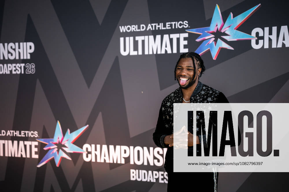 Noah Lyles arrives on the red carpet during Media Day for the 2026 World Athletics Ultimate Championship on September 10, 2026 in Budapest. Photo by Joel Marklund, BILDBYRAN. Code: JM JM0849 bbeng track and field athletics 2026 World Athletics Ultimate Championship Budapest 26