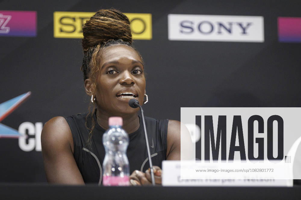 Dawn Harper-Nelson in the in the opening press conference, PK, Pressekonferenz of the World Athletics Ultimate Championships at Gyula Zsivotzky National Athletics Centre on September 10, 2026 in Budapest, Hungary. Hungary