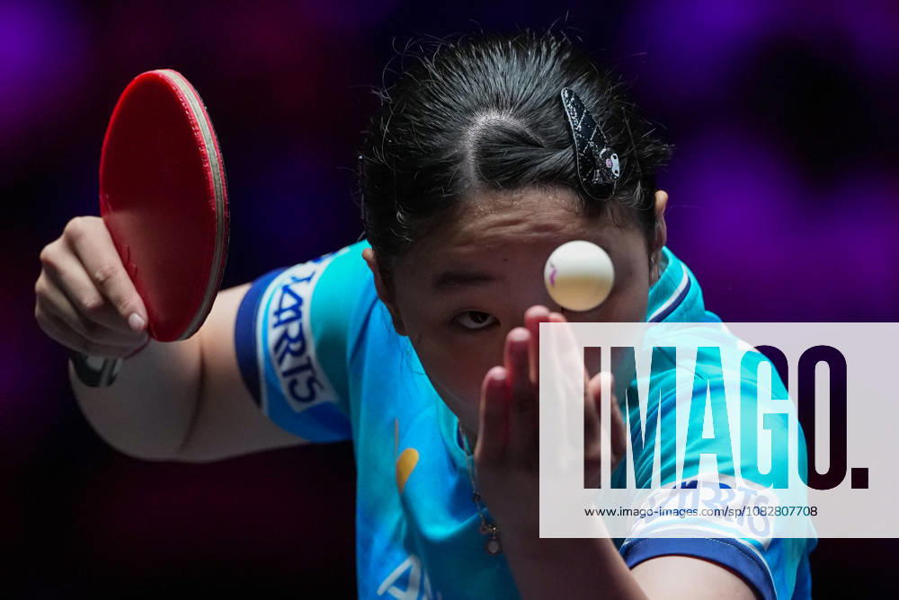 (260910) -- MACAO, Sept. 10, 2026 -- Harimoto Miwa competes during the women s singles round of 16 match between Harimoto Miwa of Japan and Anna Hursey of Wales at the 2026 World Table tennis, Tischtennis (WTT) Champions Macao in Macao, south China, Sept. 10, 2026. ) (SP)CHINA-MACAO-TABLE TENNIS-WTT-WOMEN S SINGLES (CN) CheongxKamxKa