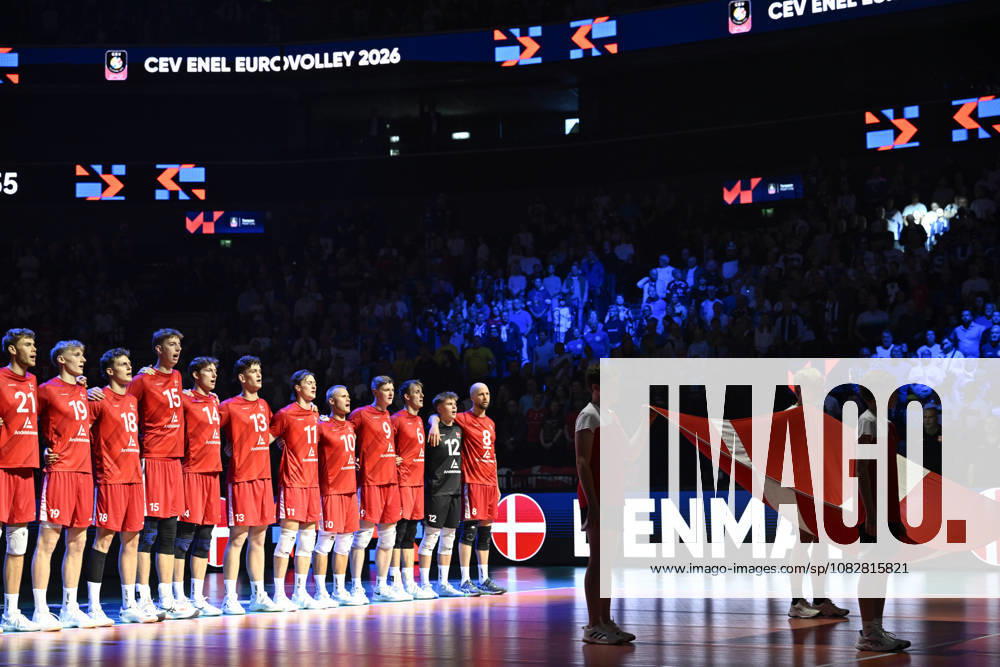 Team Denmark before the men s volleyball European Championships Pool C match Finland vs Denmark in Tampere on September 10, 2026. - EMMI KORHONEN Tampere Finland bdGthXrJLDg